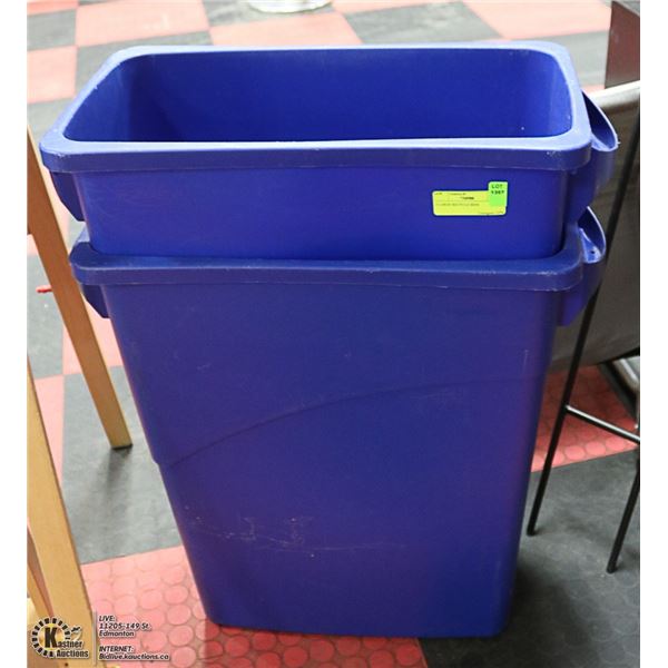 2 LARGE RECYCLE BINS