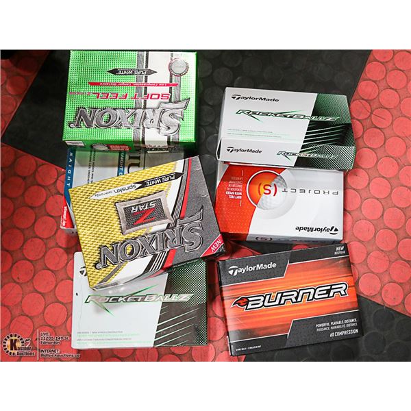 LOT OF 7 FLATS OF RECLAIMED GOLF BALLS