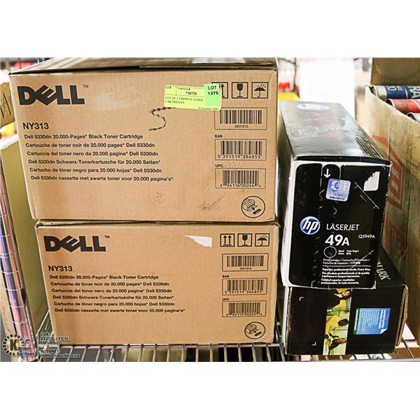 LOT OF 4 EXPIRED TONER CARTRIDGES