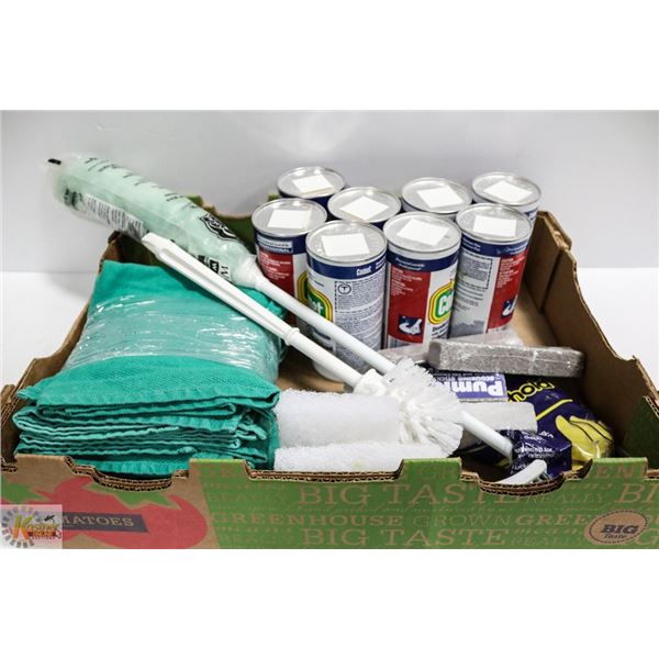 LARGE FLAT WITH NEW PROFESSIONAL CLEANING SUPPLIES