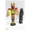 Image 1 : VINTAGE WOOD TOTEM POLES