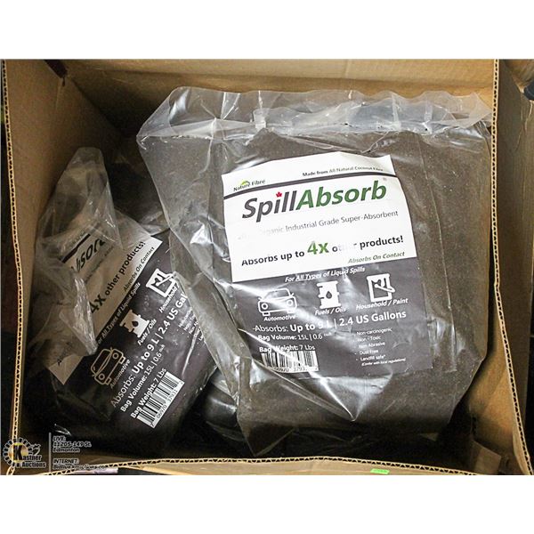 BOX WITH 5 BAGS OF SPILL  ABSORBENT
