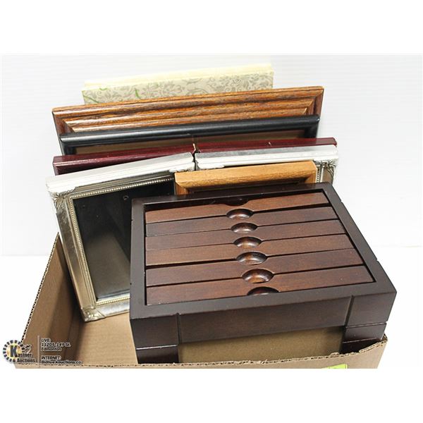 PICTURE CUBE, ASSORTED PICTURE FRAMES AND PHOTO