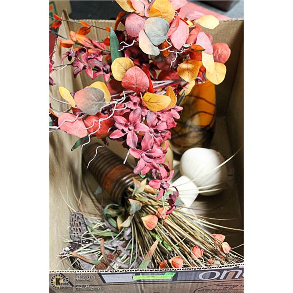 LOT OF 4 FLORAL ARRANGMENTS VASES