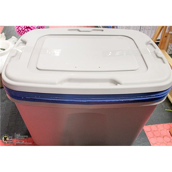LOT OF 3 "GET STARTED" STORAGE BINS WITH LIDS