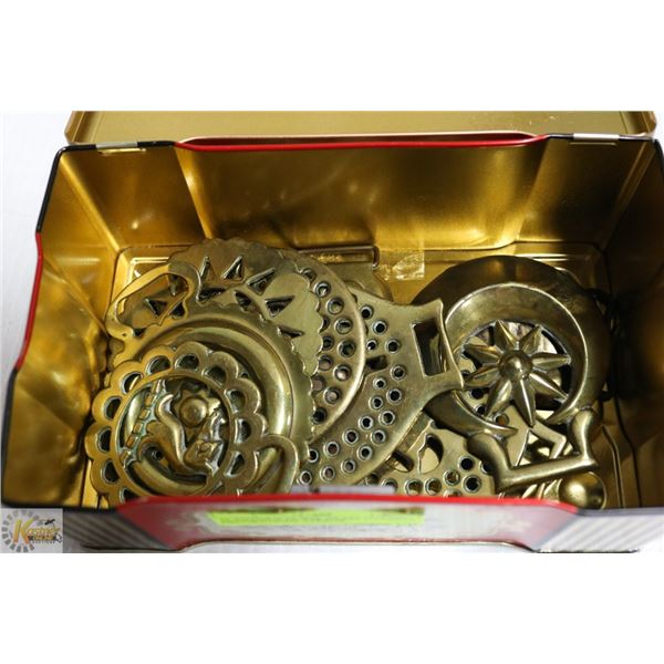 10 ANTIQUE HORSE BRASS HARNESS DECORATIONS