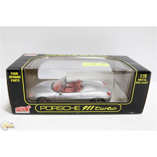 1:18 DIECAST PORCHE BOXSTER SPORTS CAR SILVER