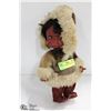 Image 1 : INUIT DOLL WITH SEAL SKIN PARKA