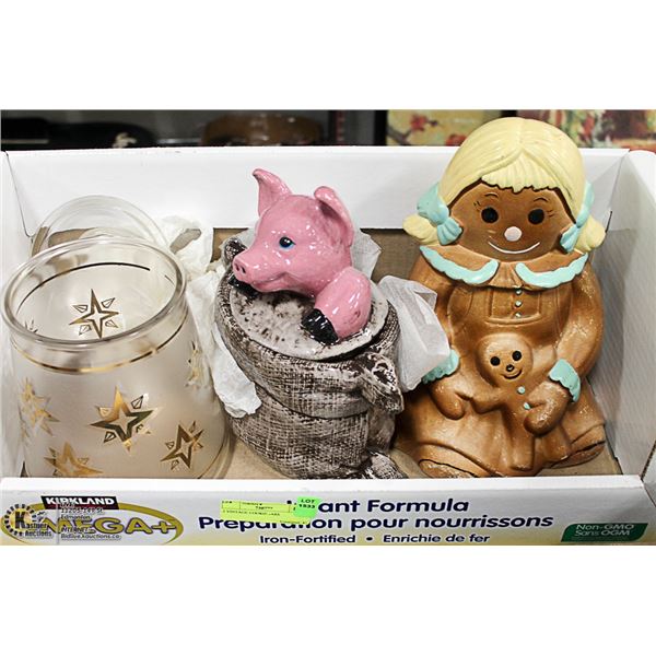 3 VINTAGE COOKIE JARS