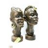 Image 1 : LOT OF 2  AFRICAN HEADS