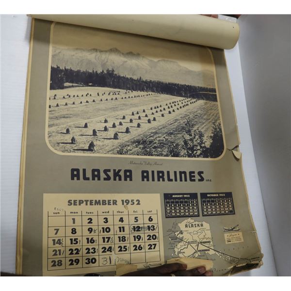 1954 ALASKAN AIRLINES CALENDAR