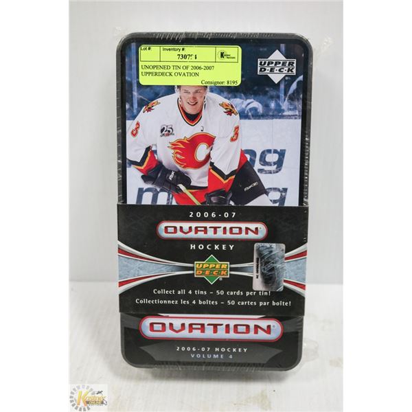 UNOPENED TIN OF 2006-2007 UPPERDECK OVATION