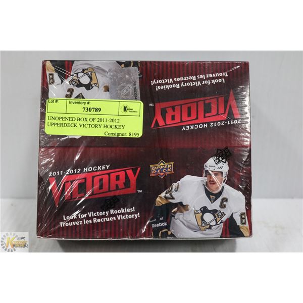 UNOPENED BOX OF 2011-2012 UPPERDECK VICTORY HOCKEY