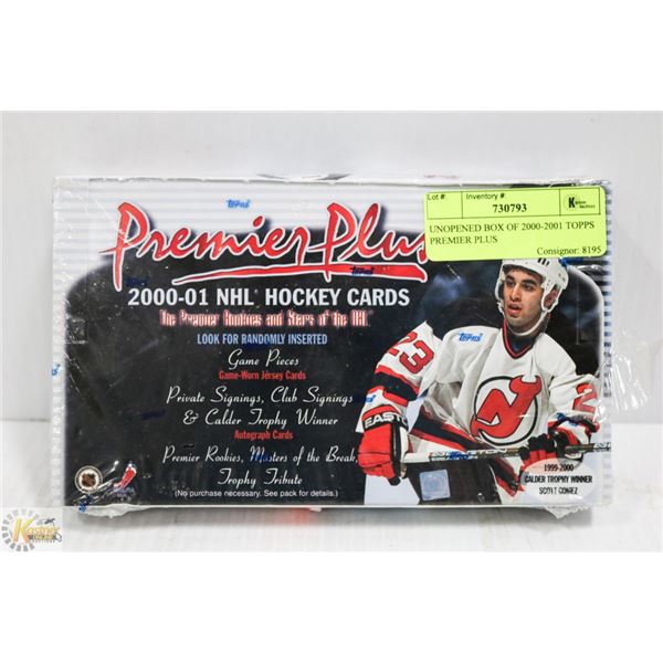 UNOPENED BOX OF 2000-2001 TOPPS PREMIER PLUS