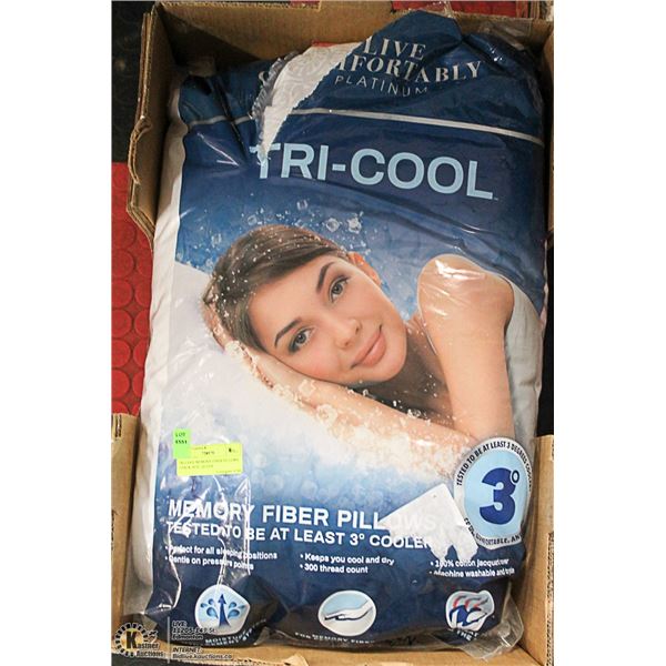TRI-COOL MEMORY FIBER PILLOWS 2-PACK, SIZE: QUEEN