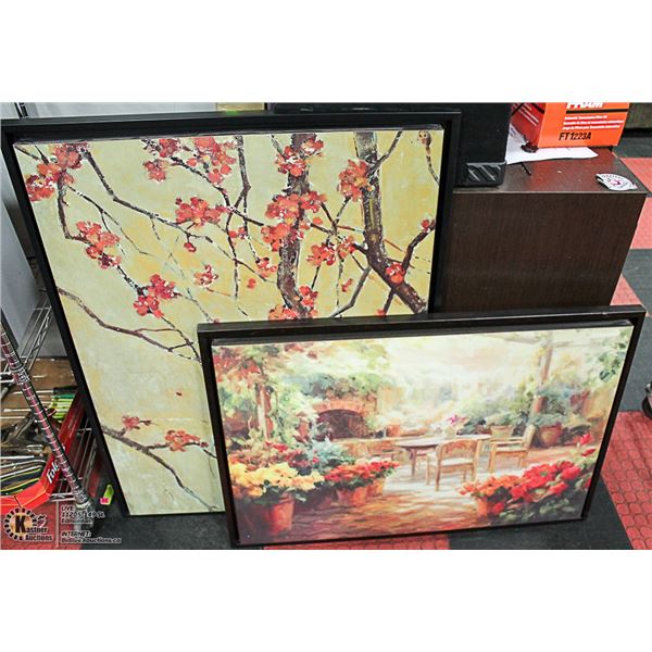 LOT OF 2 LARGE FRAMED PRINTS