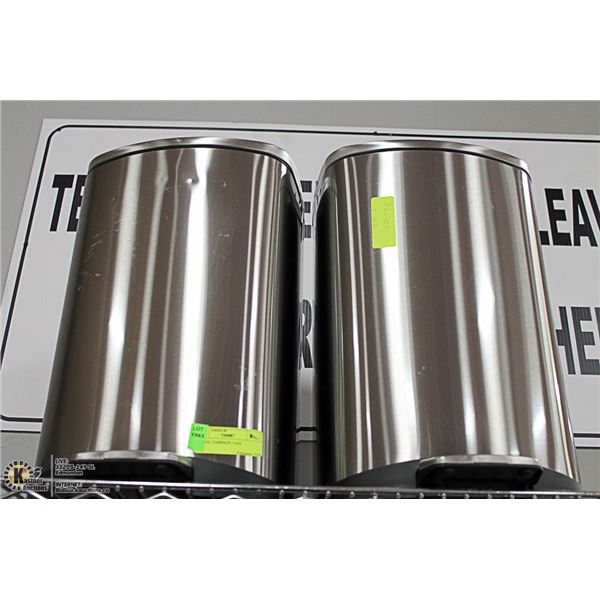 2 METAL GARBAGE CANS