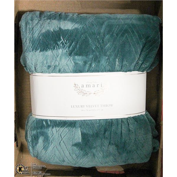 AMARI LUXURY VELVET THROW 60" X 70"