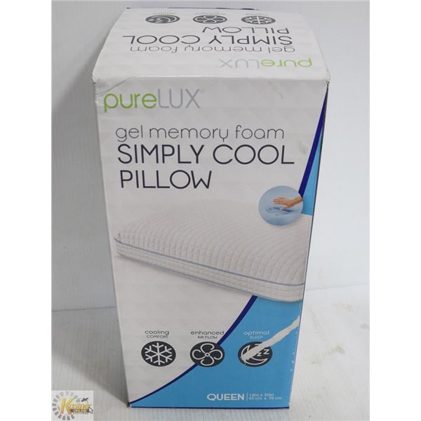 PURELUX GEL MEMORY FOAM SIMPLY COOL PILLOW