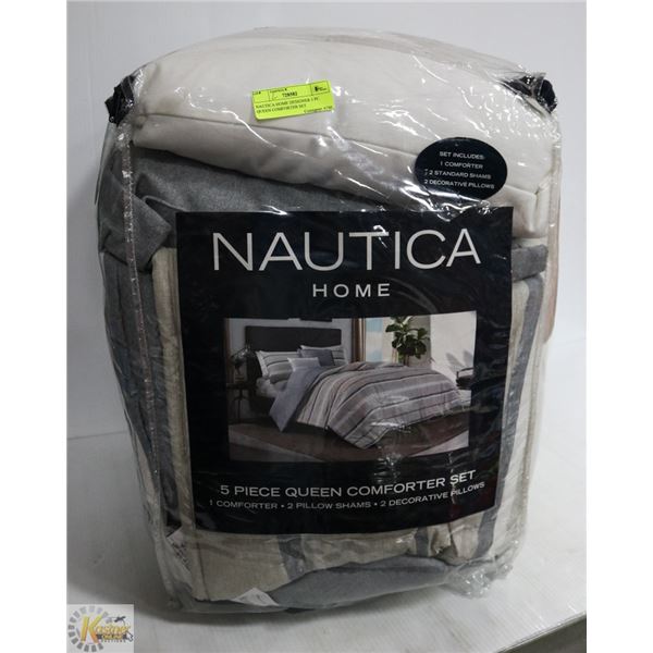 NAUTICA HOME DESIGNER 5 PC QUEEN COMFORTER SET