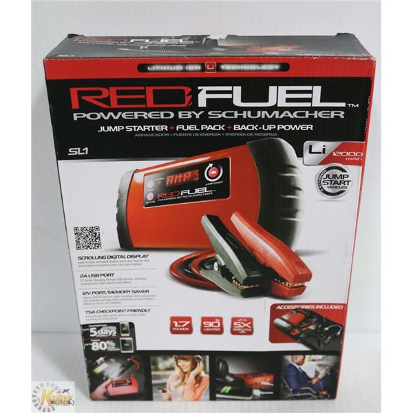 NEW SCHUMACHER RED FUEL 12000 MAH JUMP STARTER