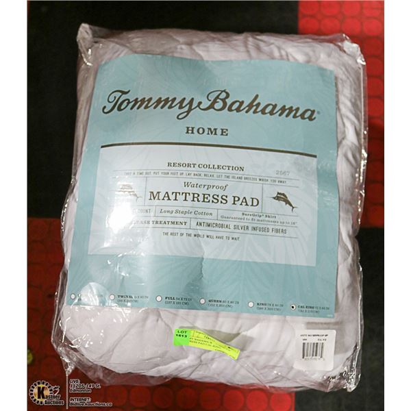 TOMMY BAHAMA WATERPROOF MATTRESS PAD CAL-KING