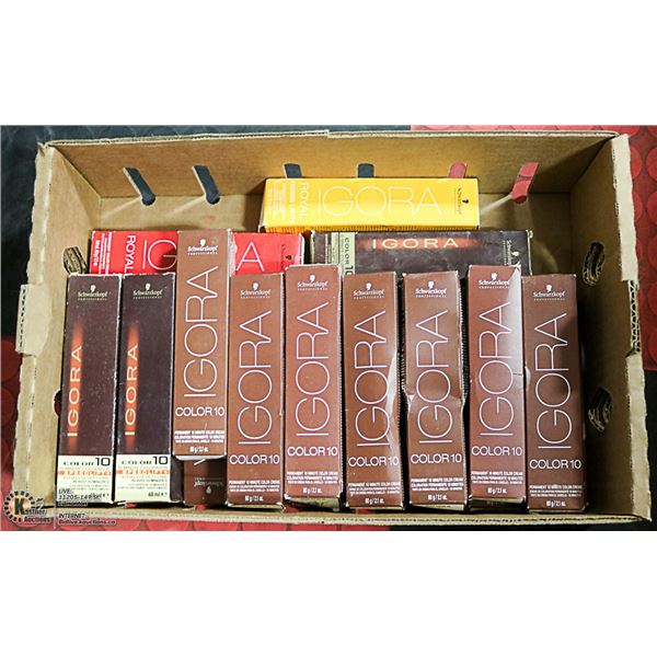 BOX OF 21 IGORA SCHWARZKOPF PROFESSIONAL COLOUR