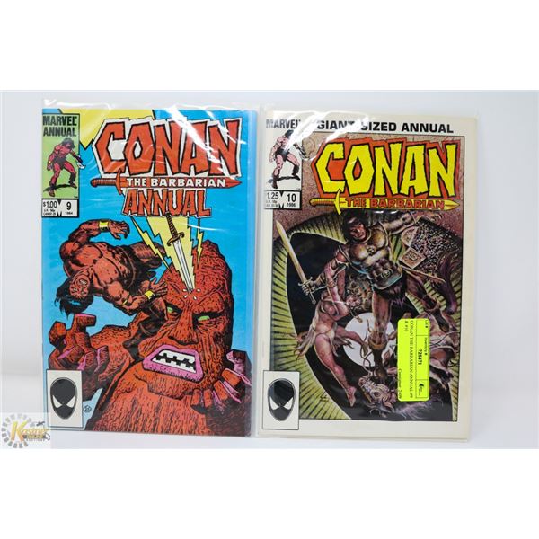CONAN THE BARBARIAN ANNUAL #9 & #10