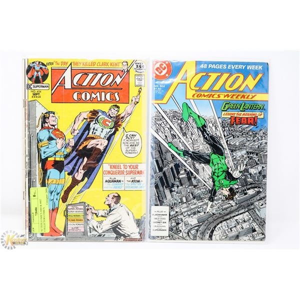 ACTION COMICS #404 & #602 COLLECTOR COMICS