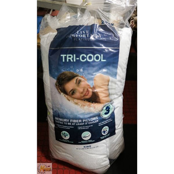 TRI-COOL MEMORY FIBER PILLOWS 2-PACK, SIZE: KING