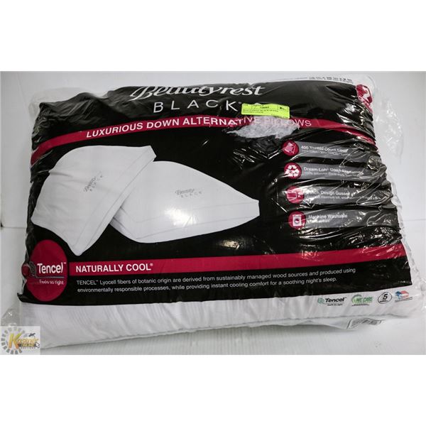 BEAUTYREST BLACK QUEEN PILLOWS 2 PACK