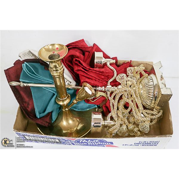 BOX OF ASSORTED PLACEMATS, SILVERPLATED