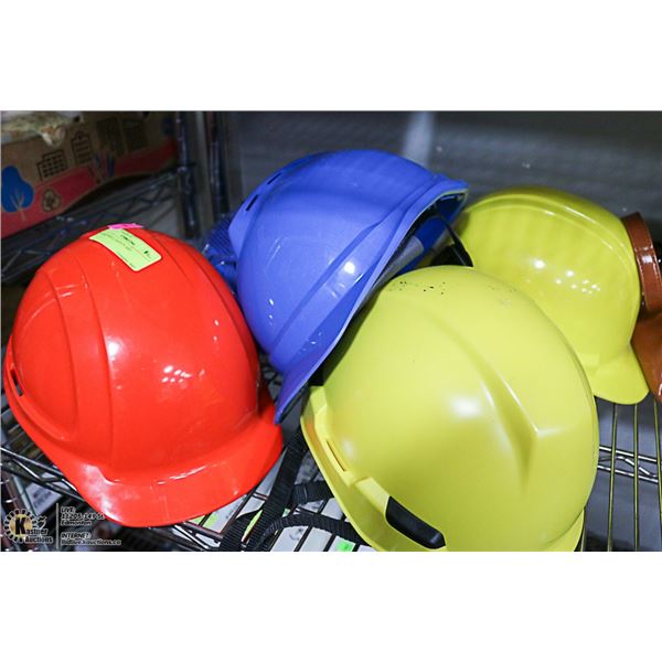 LOT OF 5 ASSORTED HARDHATS