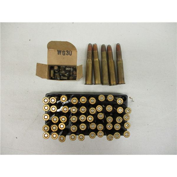 ASSORTED AMMO AND BRASS CASE LOT