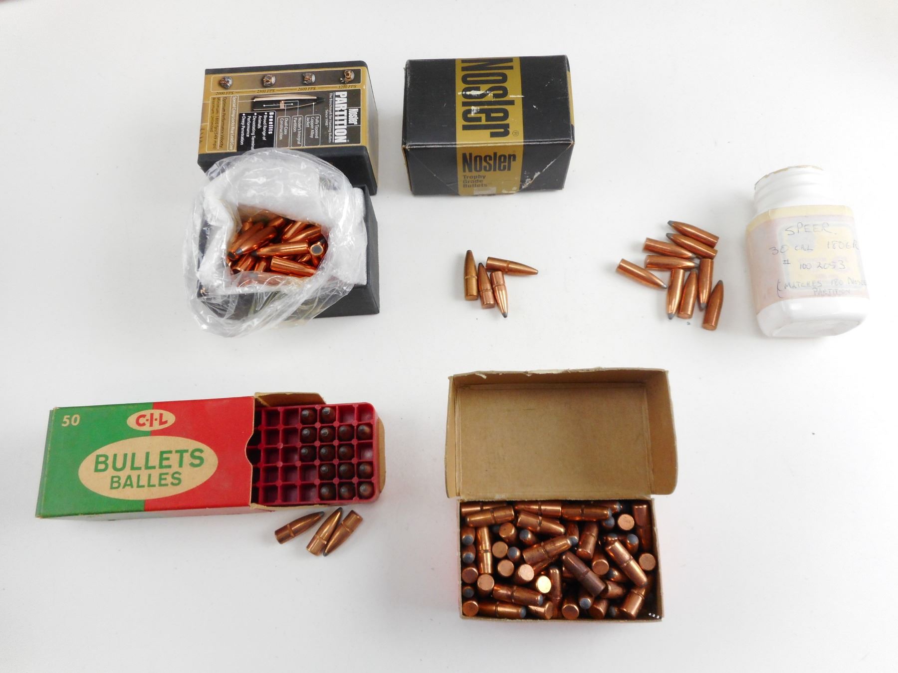 ASSORTED .30 CAL BULLETS