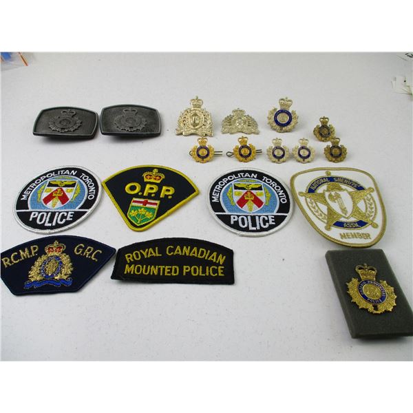 ASSORTED CANADIAN POLICE BADGES