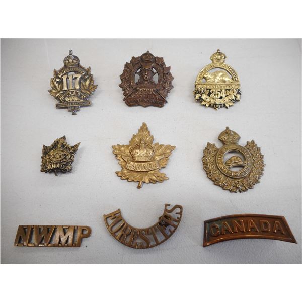 WWI CEF CAP BADGES AND TITLES