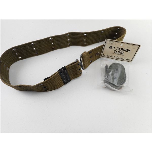 WWII US MILITARY BELT AND SLING