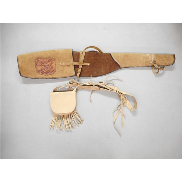 LEATHER RIFLE BAG + CARRY POUCH