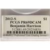 Image 3 : 2012-S BENJAMIN HARRISON DOLLAR PCGS PR69 DCAM