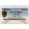 Image 3 : 1954 (M) AUSTRALIA ROYAL VISIT SILVER FLORIN PCGS