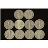 Image 2 : 10 ASSORTED 1940'S MERCURY DIMES