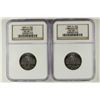 Image 1 : 2-NGC SLABBED QUARTERS BOTH 1999-D CONNECTICUT