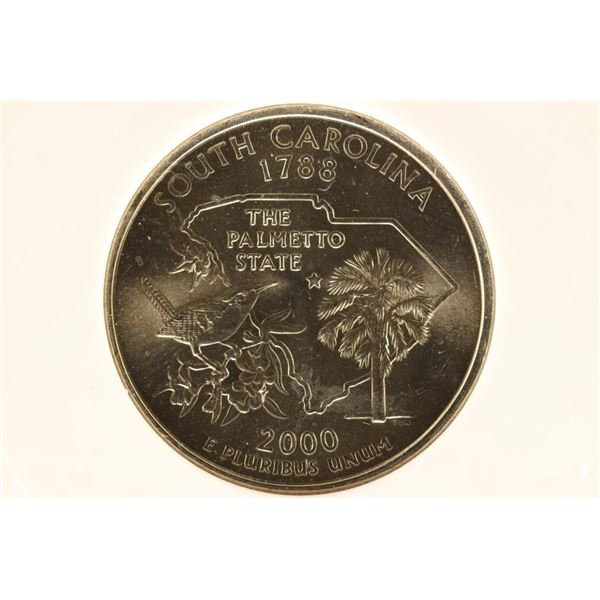 ERROR 2000-P SOUTH CAROLINA QUARTER WITH DIE CRACK