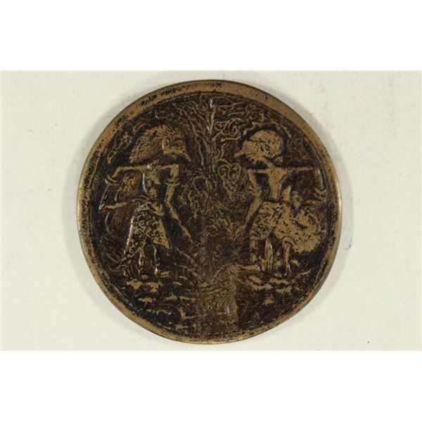 2'' BRONZE VINTAGE ASIAN TEMPLE AND CHARM PIECE