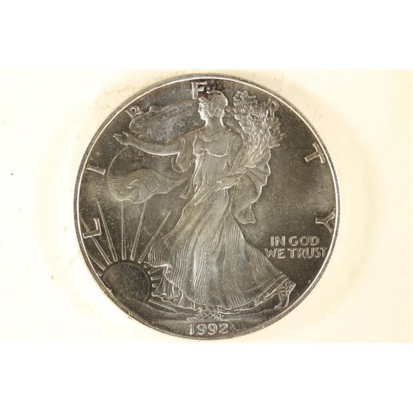 1992 AMERICAN SILVER EAGLE BRILLIANT UNC