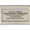 Image 3 : JAMES B. LONGACRE "PROPOSED MOTTO" DOUBLE EAGLE