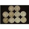Image 1 : 10 ASSORTED 1930'S MERCURY DIMES