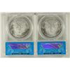 Image 2 : 2-2010 AMERICAN SILVER EAGLES ANACS MS70'S