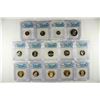 Image 1 : COMPLETE 14 PIECE 2007-S PROOF SET ALL CERTIFIED